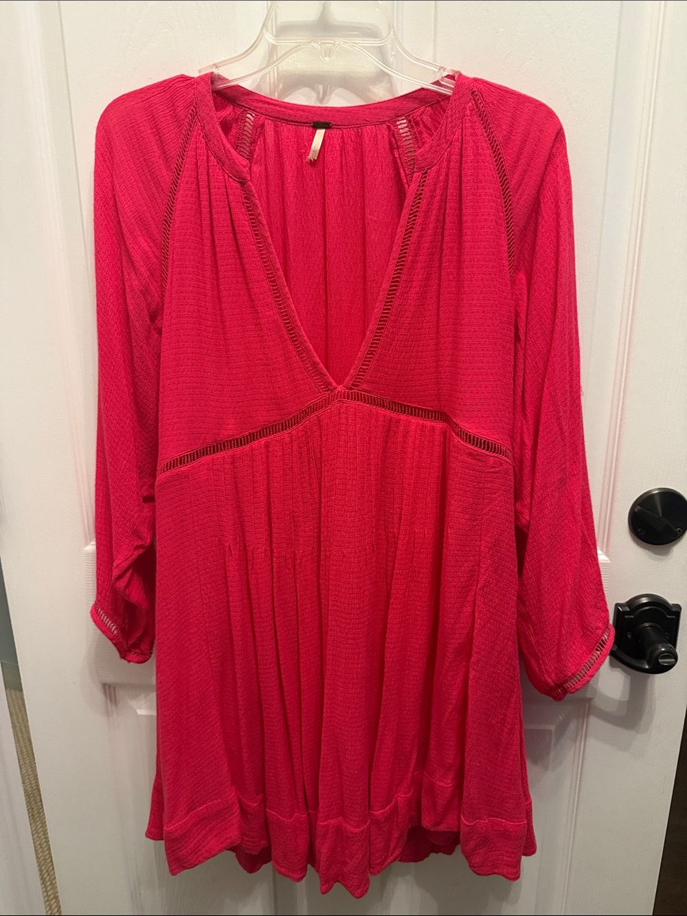 Bright Fuchsia V-Neck Tunic